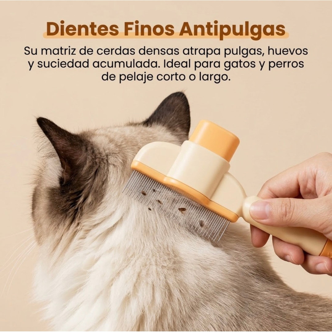 CleanPaw: Cepillo Autolimpiante 2 en 1 para Mascotas